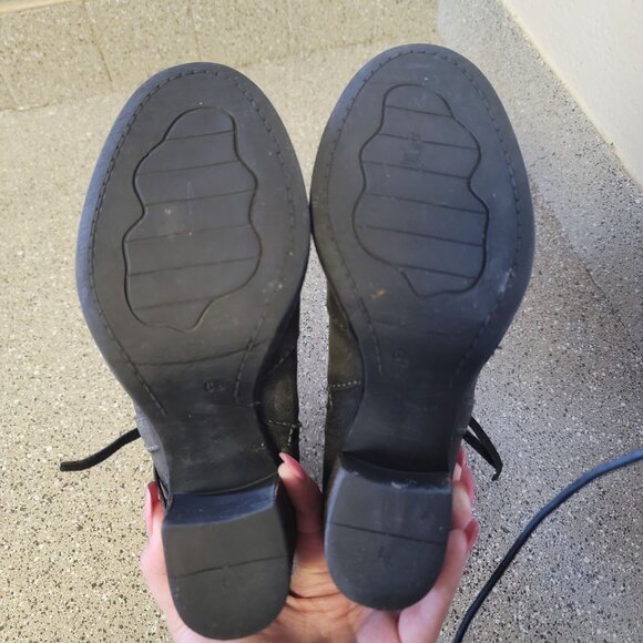 Miz Mooz Melba Leather Tassel Ankle Boots Size 6.5 - Picture 9 of 9